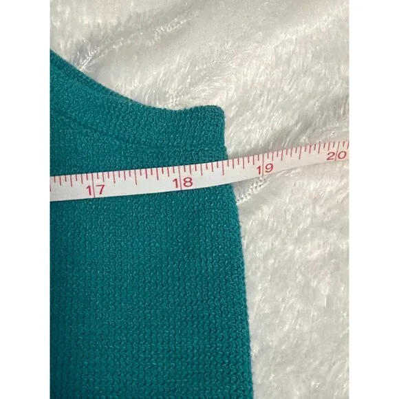 Claudia D Teal Sleeveless Maxi Dress With Button Detail Side Slits L - Picture 6 of 7